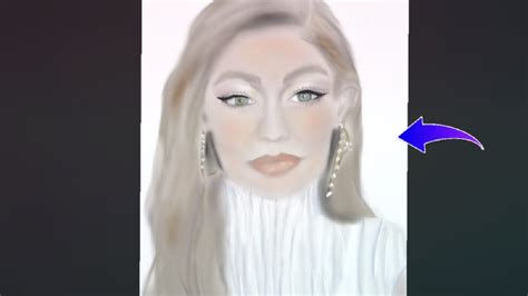 Gigi Hadid Digital Drawing Youtube