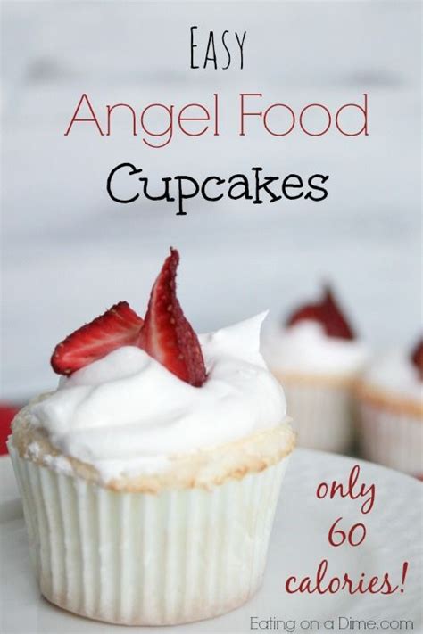 Coconut angel food cake with greek yogurt frosting: d4taste.com | Angel food cupcakes, Angel food, Angel food cake cupcakes