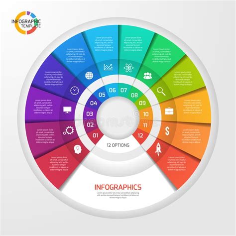 Vector Circle Chart Infographic Template For Presentations Adve Stock