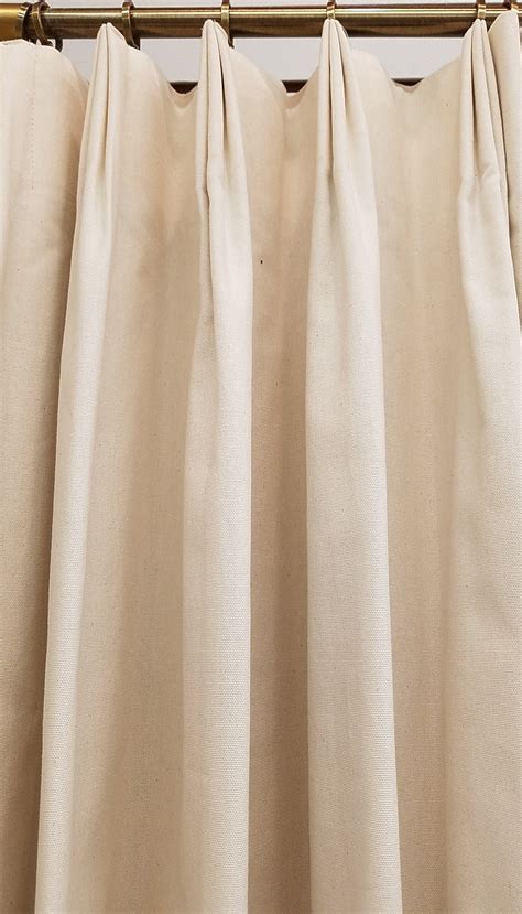 Pinch Pleated Drapes Made With 100 Cotton In Natural And Etsy