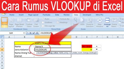 Belajar Cara Menggunakan Rumus Vlookup Di Excel Youtube