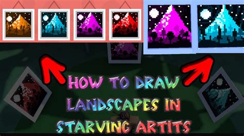 How To Draw Landscapes In Starving Artists Roblox Youtube