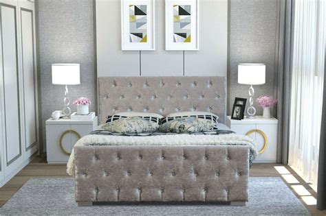 One of the most important rooms in the house, the bedroom is one of our company's goal is to help people across malaysia live a more beautiful, comfortable life. Silver Diamante Bed Frame, Single Double King Size - Home ...