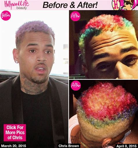 Chris Brown Debut Rainbow Color Hairstyle