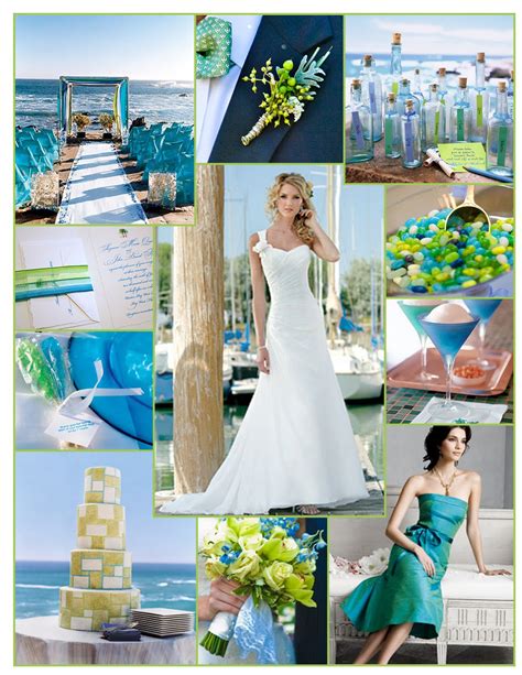 wedding colors green and blue