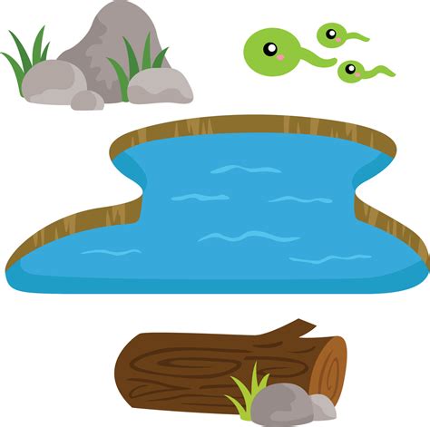 Nature Pond Picture 7874956 Vector Art At Vecteezy
