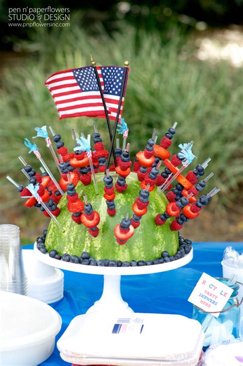 4th of july fruit and yogurt parfait. Pen + Paper Flowers: HOLIDAYS | 4th of July Watermelon ...