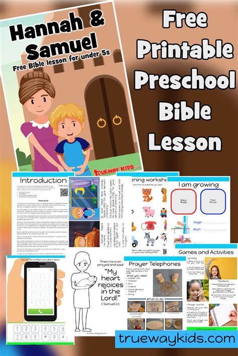 Preschool Bible Lesson On Hannah And Samuel Help Children Learn About