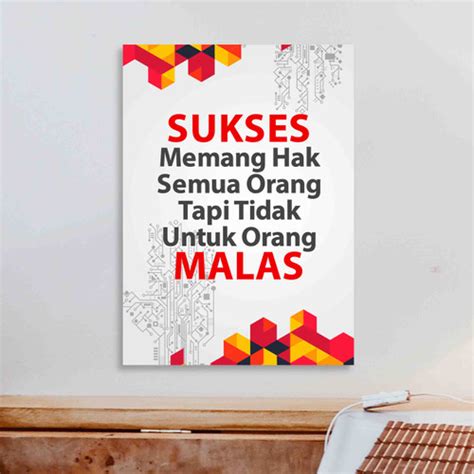 Jual Pajangan Hiasan Dinding Poster Quotes Kata Kata Motivasi Kunci Sukses Standard Kota