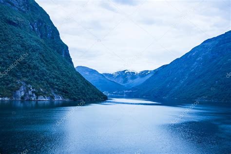 Sea View On Mountains Norway — Stock Photo © Vladaz 23575099