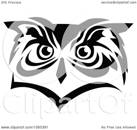 Royalty Free Vector Clip Art Illustration Of An Owl Face