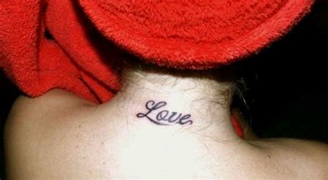 Love Neck Tattoo ♡ Neck Tattoo Love Tattoos Tattoos