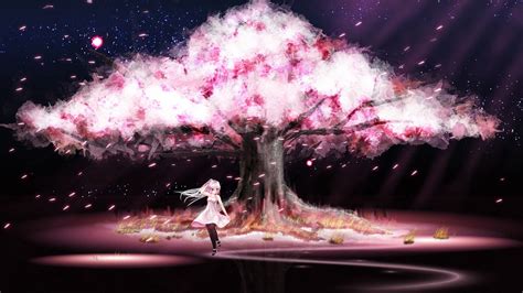 Cherry Blossom Tree Anime Walldevil