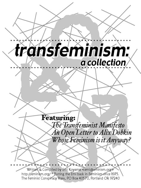 Transfeminism A Collection Emi Koyama Pdf Gender Gender Studies