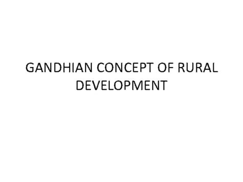 Ppt Gandhian Model Of Rural Development Vaishnavi Puranik