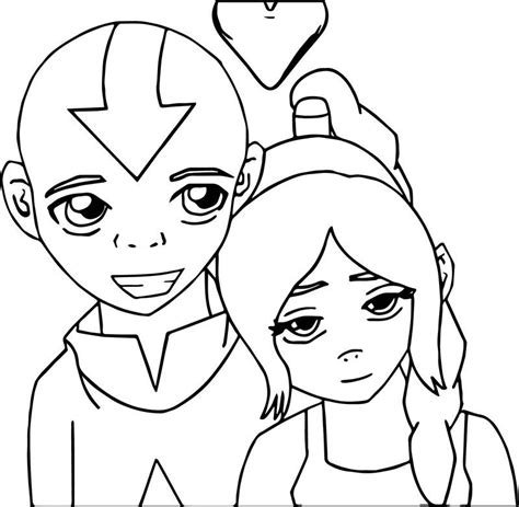 Avatar aang coloring pages, creating a picture of avatar aang Aang And Tylee Commission Avatar Aang Coloring Page ...