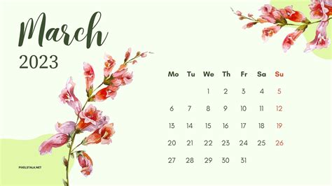 Free Download March 2023 Calendar Desktop Wallpapers 1920x1080 For