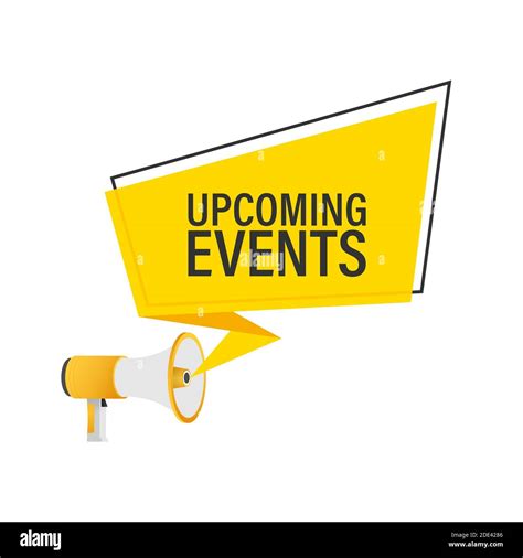 Megaphone Hand Business Concept With Text Upcoming Events Vector