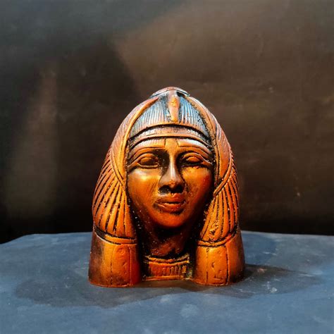 The Head Of A Statue Of The Beautiful Queen Cleopatra Was Made Etsy Uk