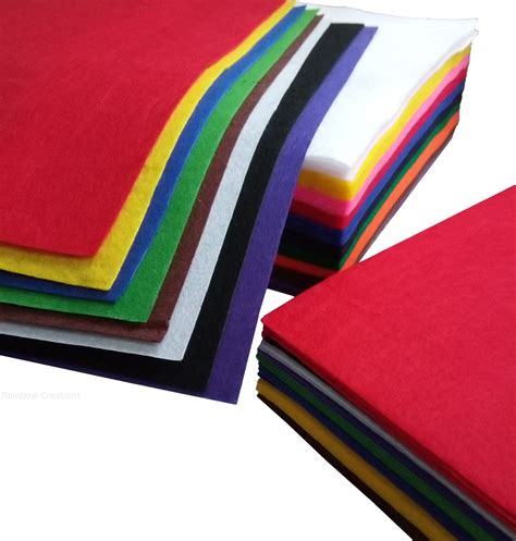 Craft Felt Sheets A4 Assorted Colours Sewing And Knitting