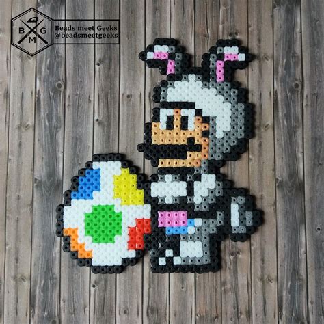 Easter Super Mario With Yoshi Egg Hama Artkal Perler Beads