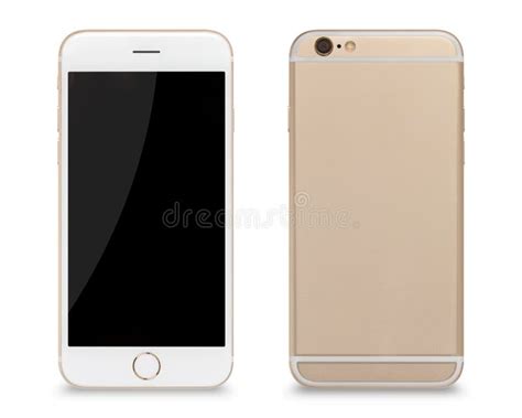 Smartphone Front And Back Sides Of Smartphone Modern Touch Screen