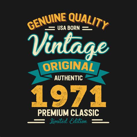 Usa Born Vintage 1971 Classic Birthday T 1971 Bday Long Sleeve T