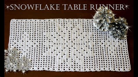 How To Crochet Snowflake Table Runner Part 2 Youtube