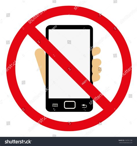 Turn Off Your Mobile No Cell Stock Vector Royalty Free 193761728