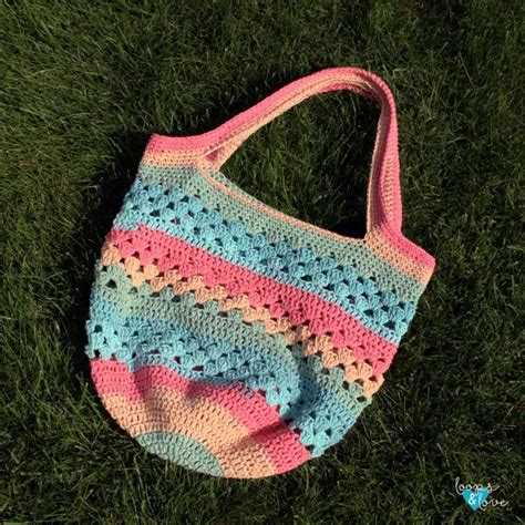 Free Crochet Pattern Easy Market Tote Bag Video Tutorial Crochet My