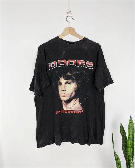 Vintage The Doors Merch T Shirt Jim Morrison Double Side Rare 80s