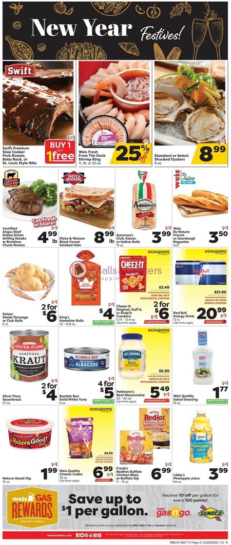 Weis Markets Weekly Ad Valid From 12292022 To 01042023 Mallscenters