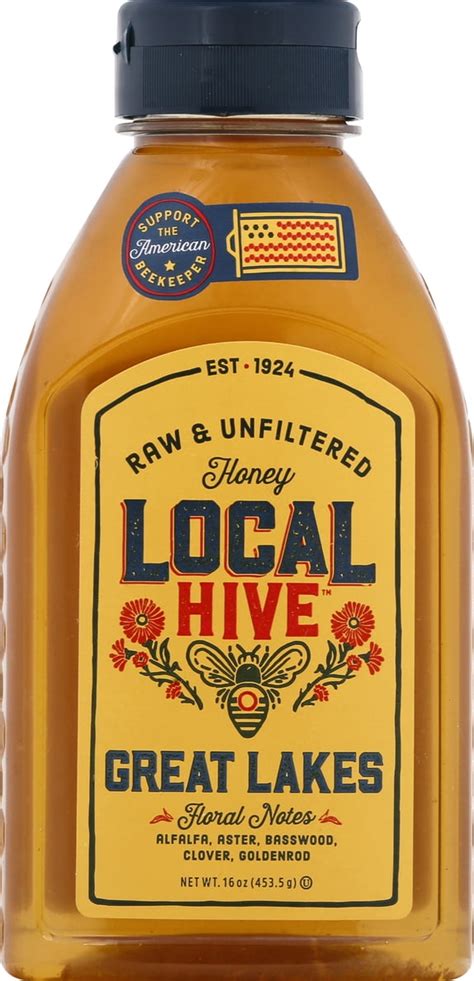 Local Hive Raw And Unfiltered Great Lakes Honey 16 Oz