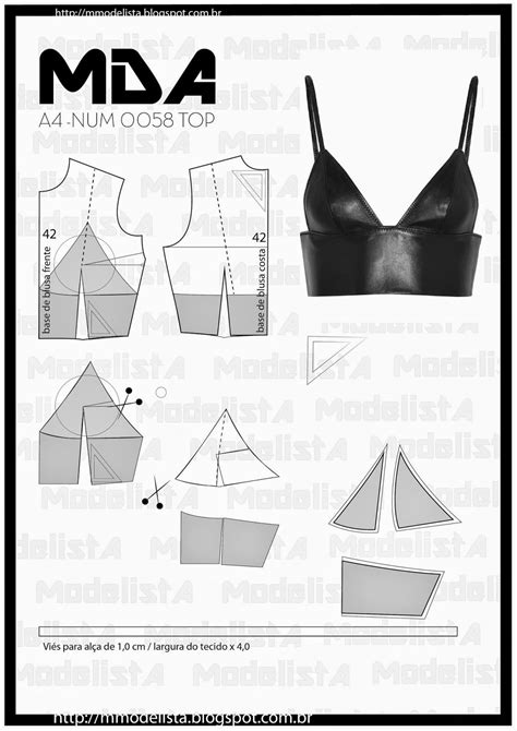 crop top sewing pattern a4 num 0058 top learn sewing fashion pinterest sewing