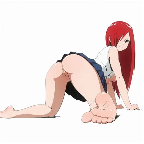 Rule 34 1girls Asymmetrical Hair Back View Doggy Style Erza Scarlet