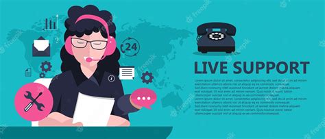 Premium Vector Live Support Banner