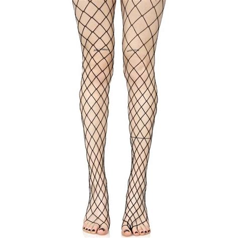 Womens Black Fishnet Stockings 8 Liked On Polyvore Featuring