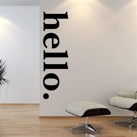 Hello Wall Decal Welcome Wall Stickers Front Door Decal Entryway Quotes