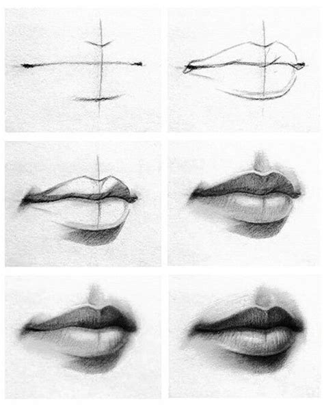 Step By Step How To Draw Lips Pencil Art Drawings Lips Drawing