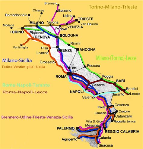 Italy Train Map Transit Maps Official Map Milan Metro And Suburban