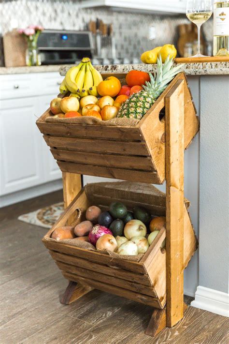 Diy Two Tier Wood Produce Stand Kendall Jackson