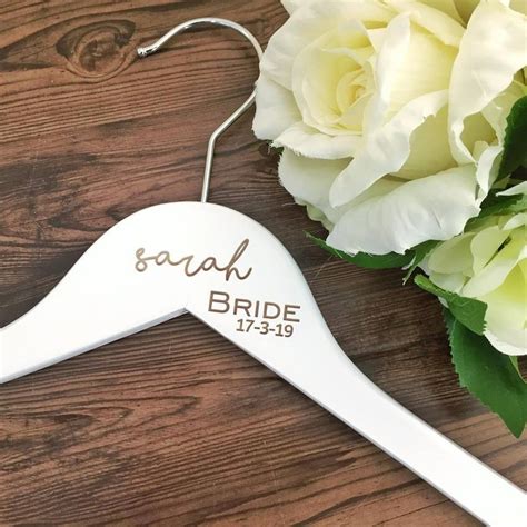 Personalised Wedding Coat Hangers With Laser Engraved Names Etsy