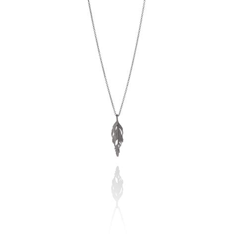 aurum oxidized silver falcon necklace falcon 205 ox nordic store