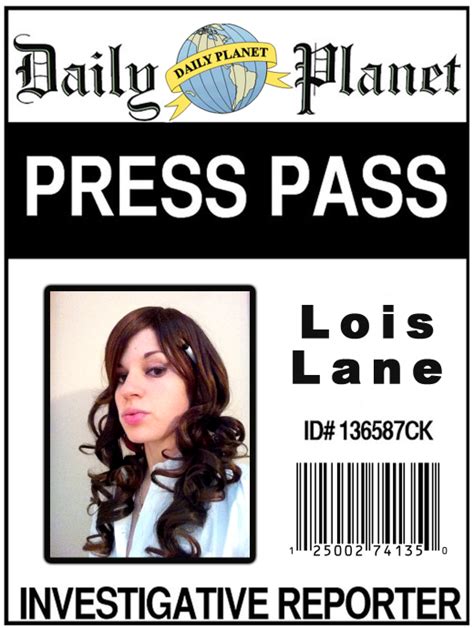 Lois Lane Press Pass Printable Free
