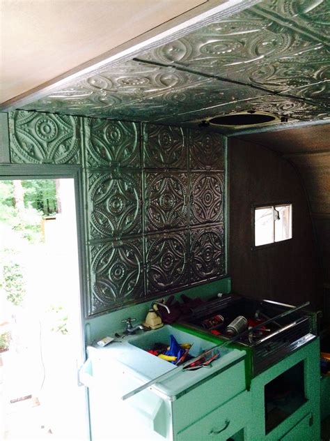 There are several choices in materials as well as installation systems available. My 1967 Serro Scotty. Just installed a tin ceiling and ...
