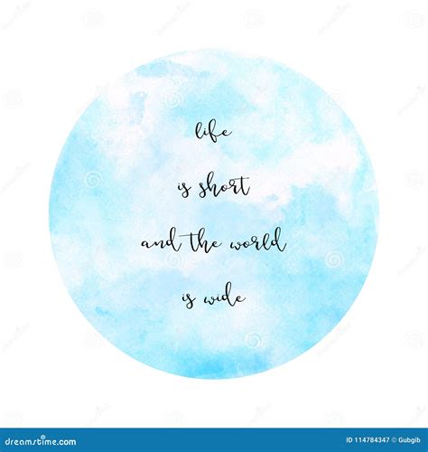 Inspirational Quote On Blue Watercolor Background Stock Illustration