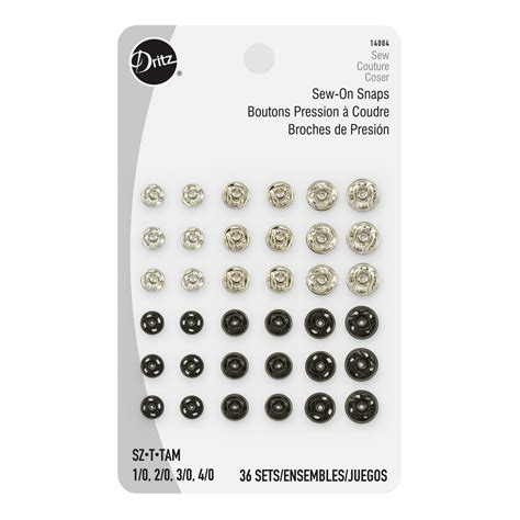 Dritz Sew On Snaps 36 Count