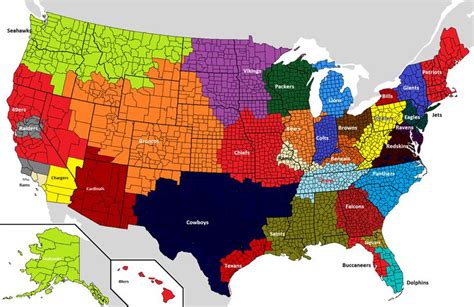 Fans Of The Nfl Map The Unit Nfl