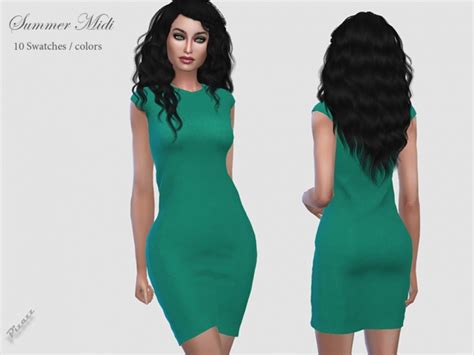 Summer Midi Dress By Pizazz At Tsr Sims 4 Updates