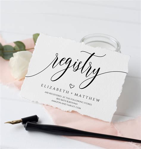 Gift cards can only be used in the country they were purchased. Registry Card Template Wedding Registry Card Gift Registry ...